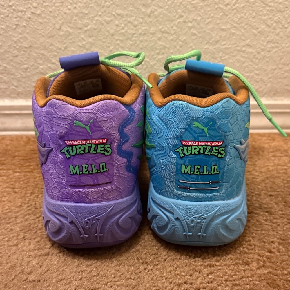 MB.04 TMNT L & D Green-Blue Basketball Shoes Size 11.5 - Picture 5 of 9